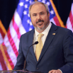 Chair of the Republican National Committee (RNC) Joe Gruters speaks during the RNC Winter Meeting at the Hilton Santa Barbara Beachfront Resort in Santa Barbara, California, on January 23, 2026. (Photo by Patrick T. Fallon / AFP via Getty Images)