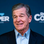 Roy Cooper at a Senate campaign event.