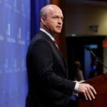 Roberts speaking at The Heritage Foundation.