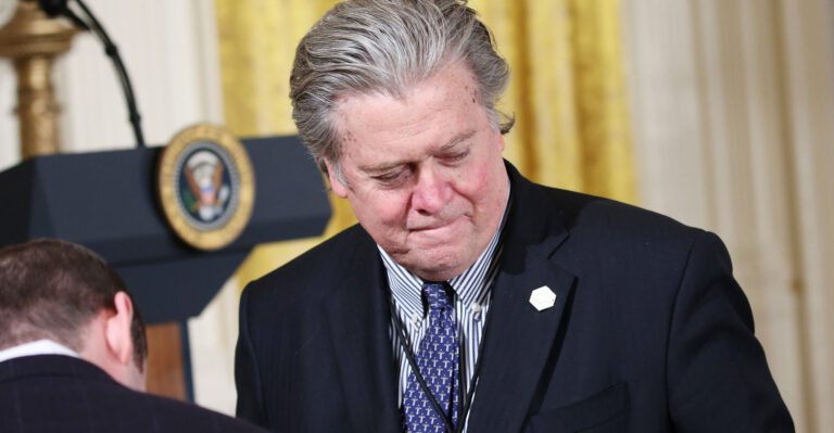 Trump Keeps His Distance After Bannon’s Indictment in Wall Scheme