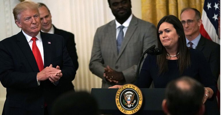 Trump Lauds Departing Press Chief Sanders as ‘Special Person’ for Doing ‘an  Incredible Job’