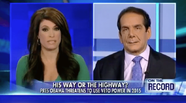 Krauthammer on Obama’s Veto Threat: ‘Bring It On, Mr. President’