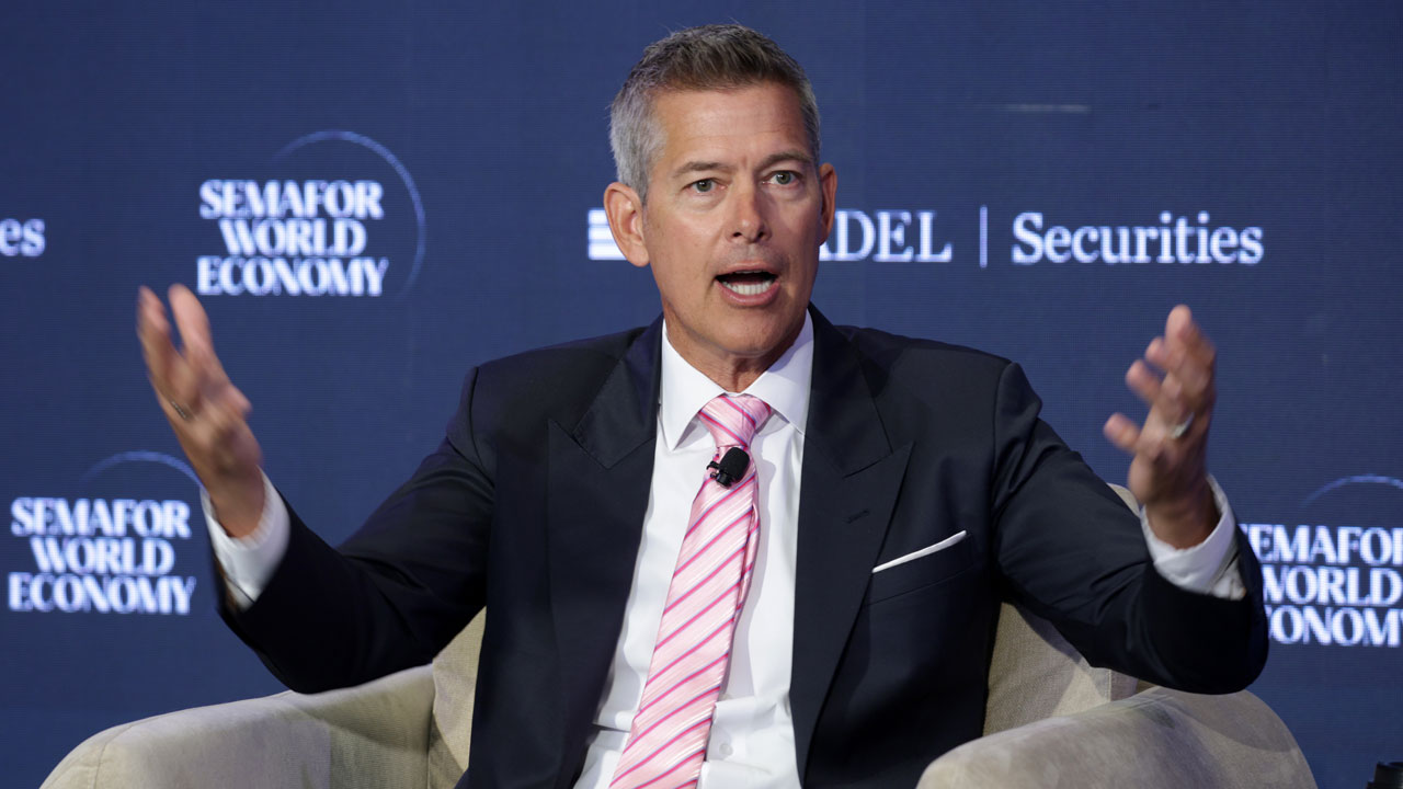 U.S. Secretary of Transportation Sean Duffy speaks at the Semafor World Economy 2026 summit on April 17, 2026