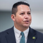 Rep. Tony Gonzales walks through the Capitol.