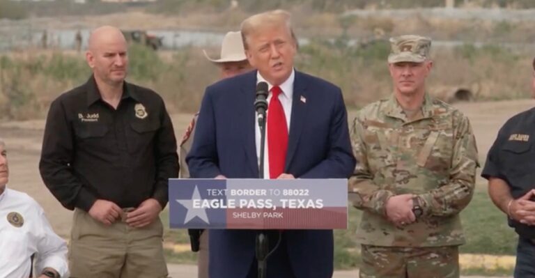 Trump Claims Biden Is ‘Destroying Our Country’ During Southern Border Visit