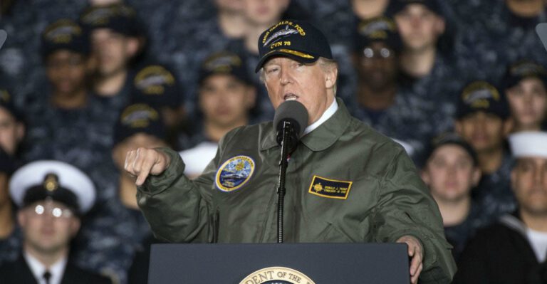 In Aircraft Carrier Speech, Trump Makes Strong Case for Rebuilding the Navy