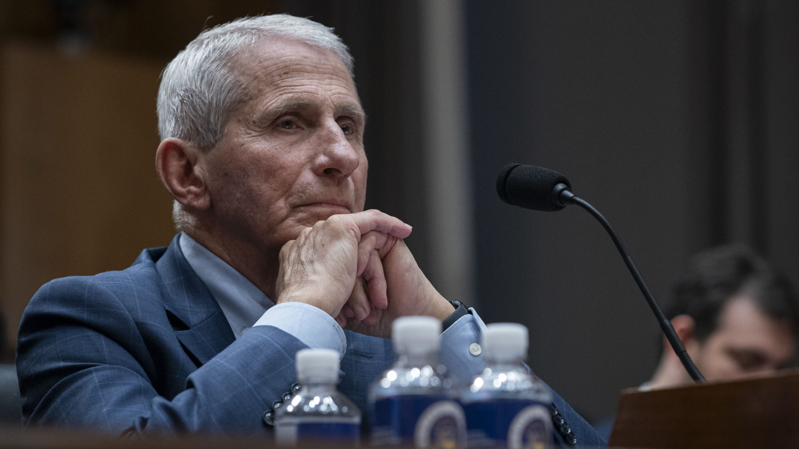 Former director of the National Institute of Allergy and Infectious Diseases Anthony Fauci pleads the fifth amendment while testifying at a hearing of the Senate Committee on Homeland Security and Governmental Affairs on Wednesday, July 29, 2026 at the Capitol in Washington, D.C. (Photo by Maxine Wallace/The Washington Post via Getty Images)