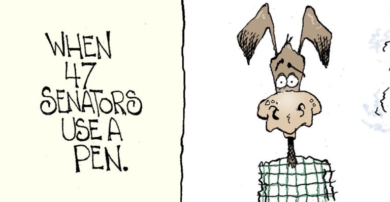 Cartoon: Democrats and Tom Cotton’s Letter