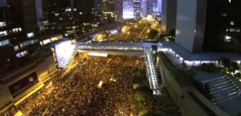 This Amazing Video Shows Thousands of Demonstrators Flooding Streets of Hong Kong