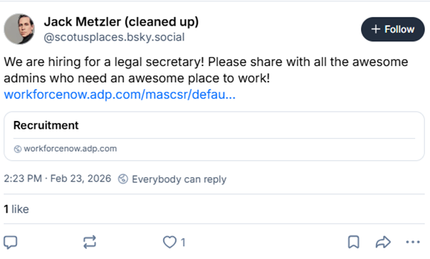 DC Bar Bias on Full Display Through Social Media Posts of Senior Assistant Disciplinary Counsel Jack Metzler