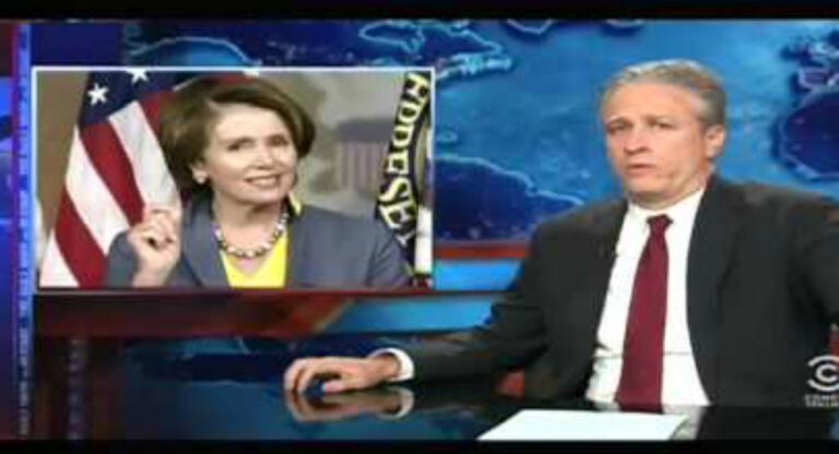 Jon Stewart Mocks Pelosi on Women’s Rights After She Doesn’t Let Pregnant Representative Vote by Proxy