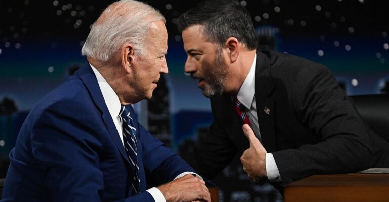 Jimmy Kimmel’s Comedian Cuddle With Biden