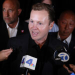 Spencer Pratt speaks to the press