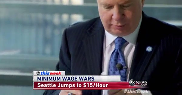 Seattle Mayor Says $15 Minimum Wage Is ‘Model for the Nation’