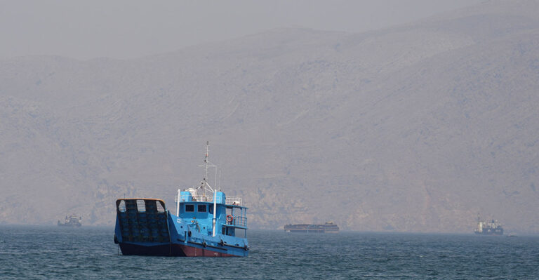 Ships and boats in the Strait of Hormuz off the coast of Musandam, Oman, April 20, 2026. REUTERS