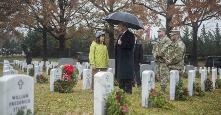 Trump Makes Unscheduled Visit to Honor Fallen Soldiers During ‘Wreaths Across America’ Event